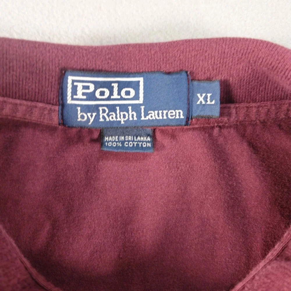 Polo Ralph Lauren Mens XL Burgundy Classic Fit Cotton Pony Logo Polo Shirt